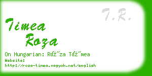 timea roza business card